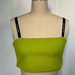 Nike Lime Green Ribbed Crop Top